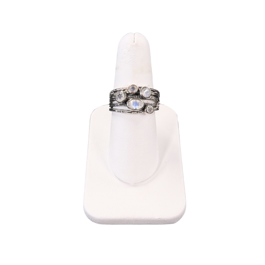 Multi-Mini Stone Moonstone Ring