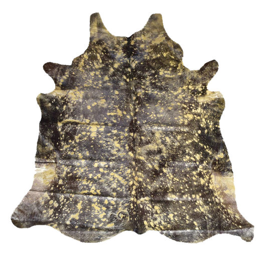 Gold & Black Metallic Cowhide