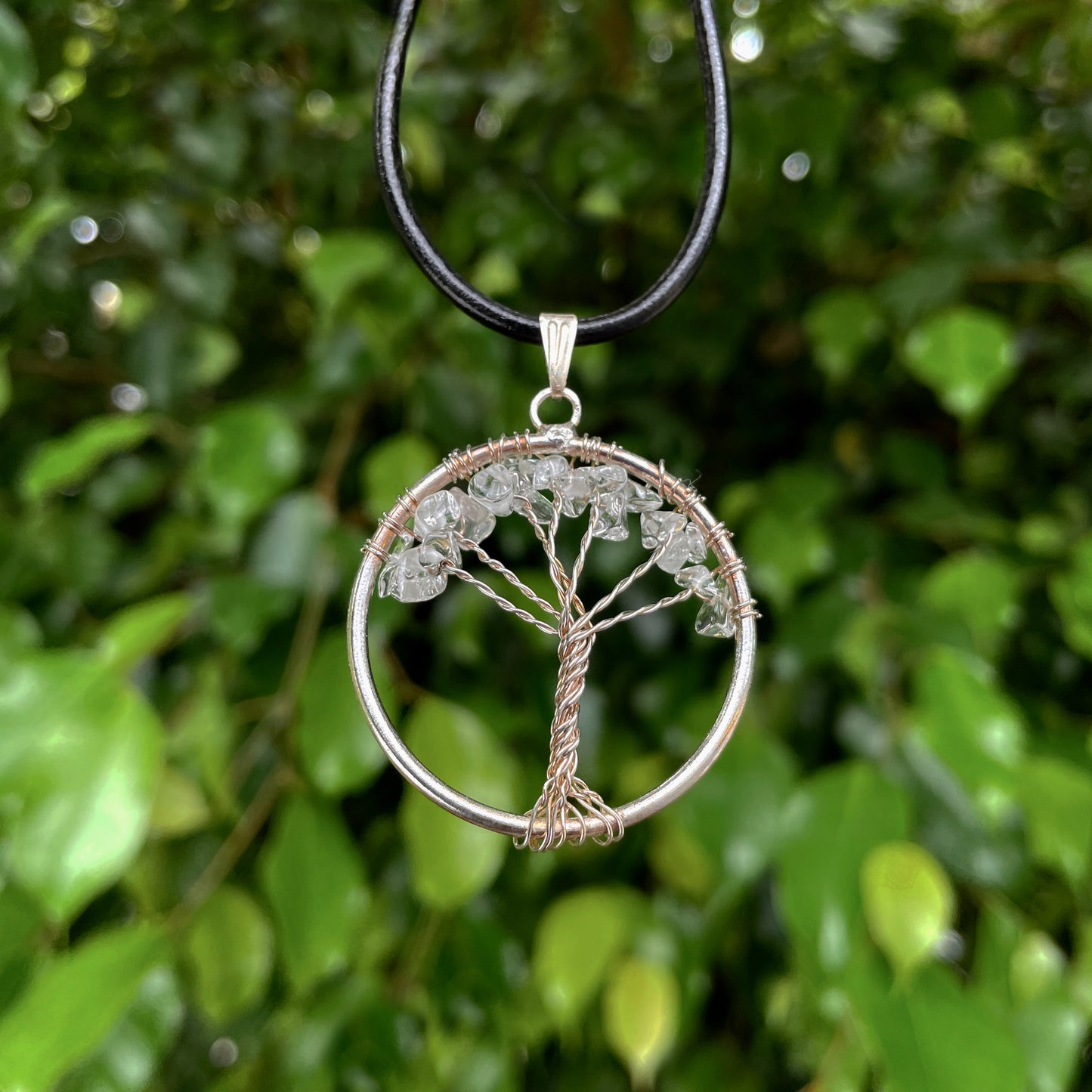 Clear Quartz Tree Pendant