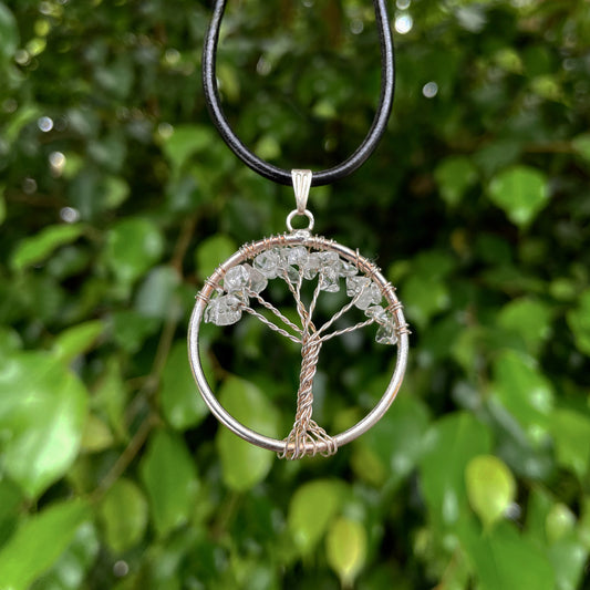 Clear Quartz Tree Pendant