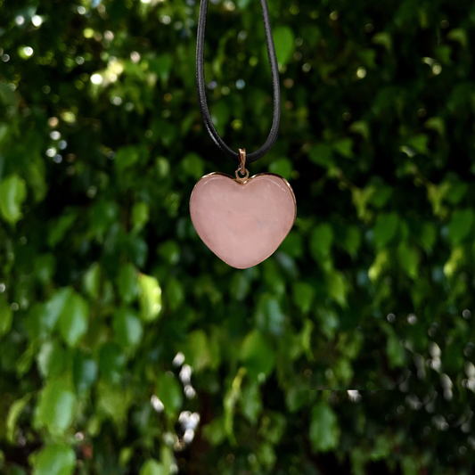 Rose Quartz Heart Pendant