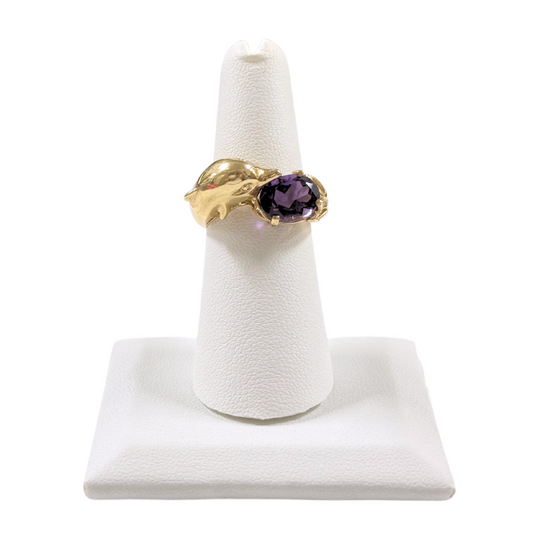 Amethyst Dolphin Ring