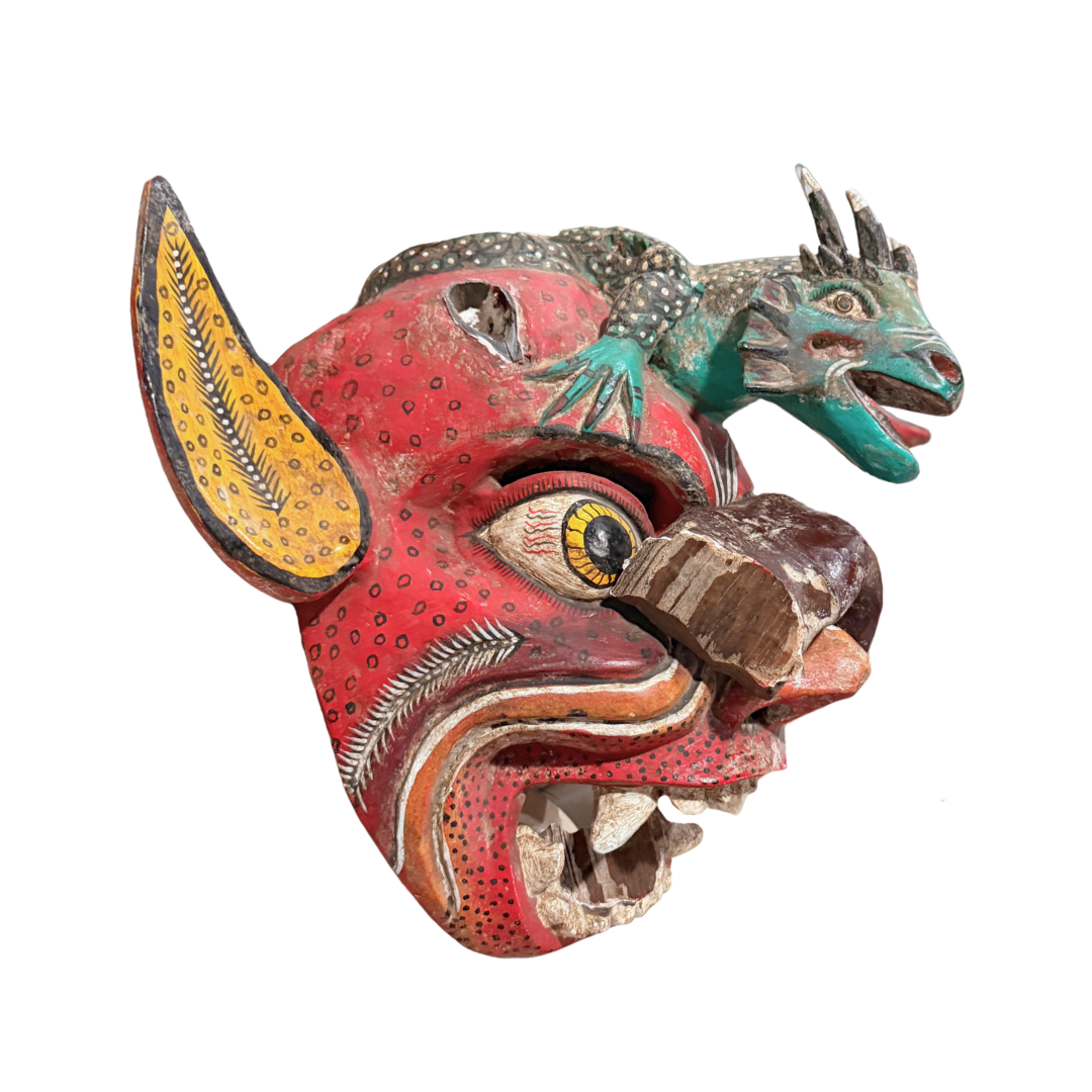 Devil Mask with Iguana
