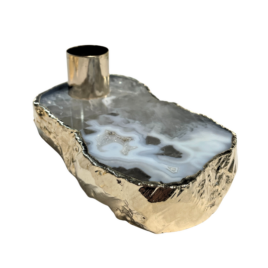 Agate Candle Holder