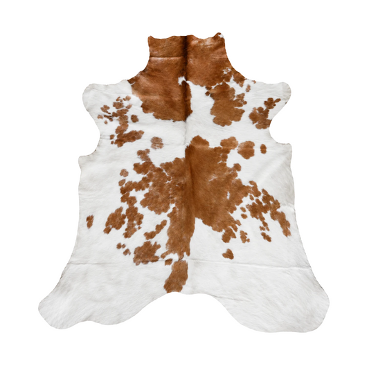Brown & White Cowhide