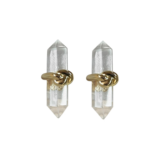 Clear Quartz Drop Earrings