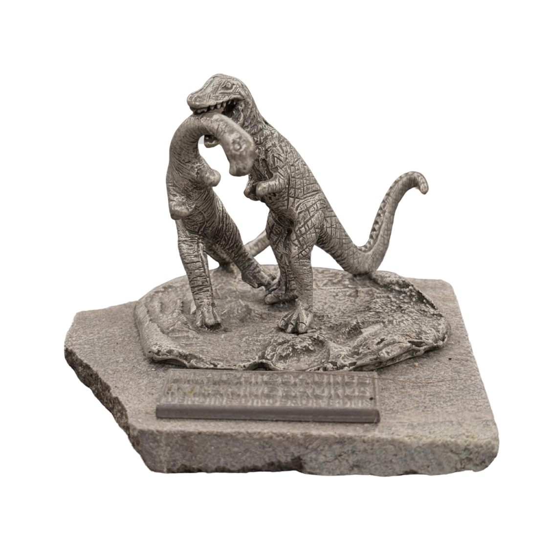 Pewter T-Rex & Brachiosaurus Scene