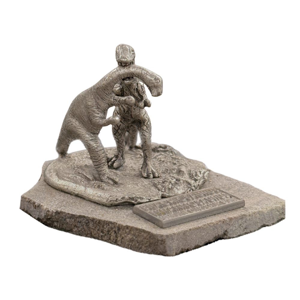 Pewter T-Rex & Brachiosaurus Scene