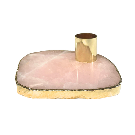 Rose Quartz Candle Holder