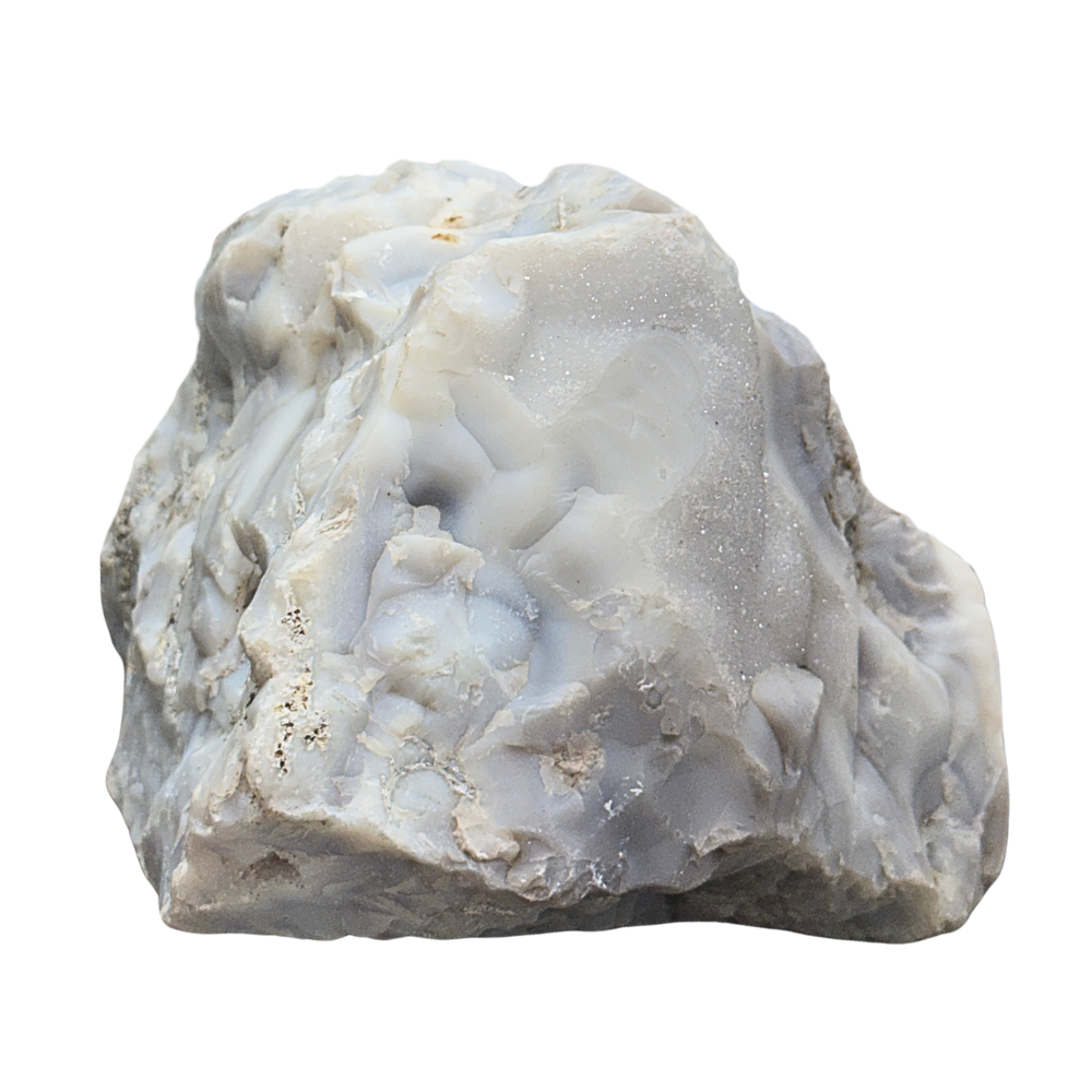 White Agate with Druzy Center