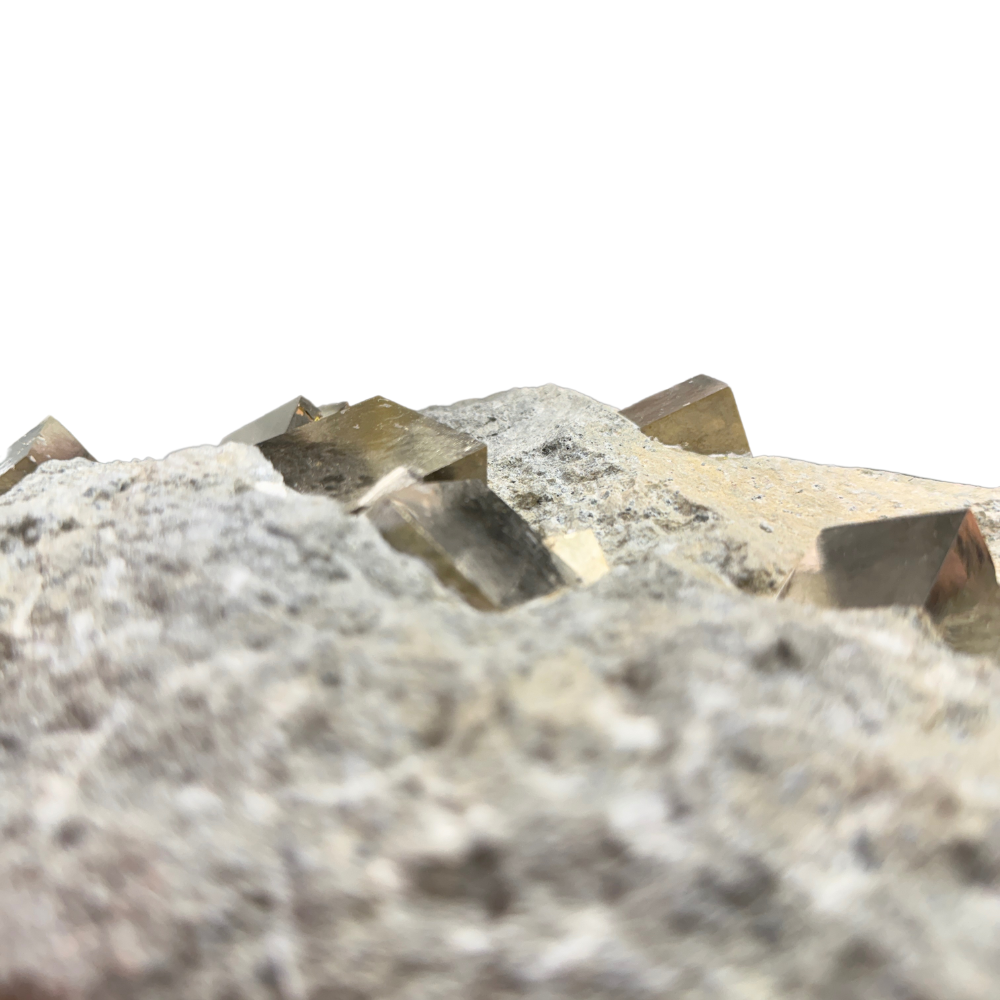 Pyrite Cubes in Matrix