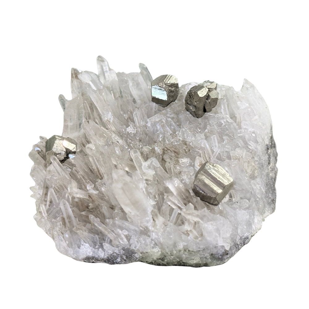 Clear Quartz with Pyrite