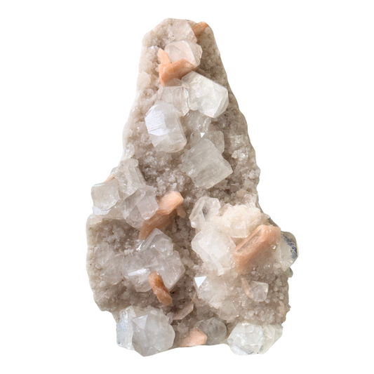Apophyllite with Stilbite Cluster
