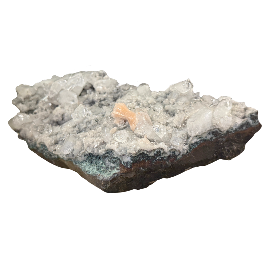Apophyllite with Stilbite on Matrix – Sparkling Zeolite Mineral – Art ...